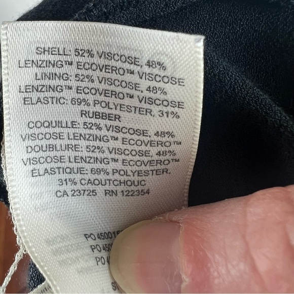 Aritzia Wilfred Black Babydoll Dress Puff Sleeves Size S - Picture 4 of 4